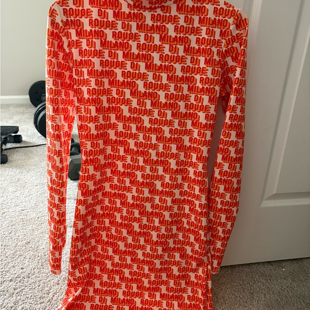 Red Patterned Dress - image 1